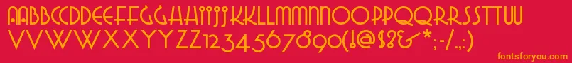 GRADGN   Font – Orange Fonts on Red Background