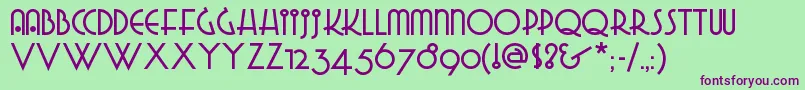 GRADGN   Font – Purple Fonts on Green Background