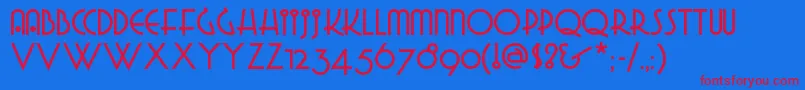 GRADGN   Font – Red Fonts on Blue Background