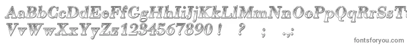 Czcionka Gradientico Italic – szare czcionki na białym tle
