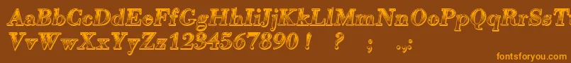 Gradientico Italic Font – Orange Fonts on Brown Background