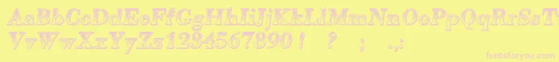 Gradientico Italic Font – Pink Fonts on Yellow Background