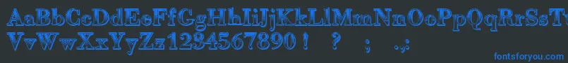 Gradientico Font – Blue Fonts on Black Background