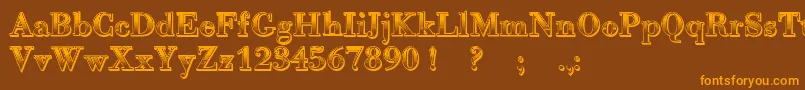 Gradientico Font – Orange Fonts on Brown Background