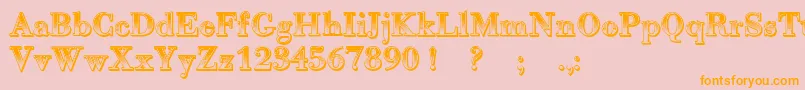 Gradientico-Schriftart – Orangefarbene Schriften auf rosa Hintergrund