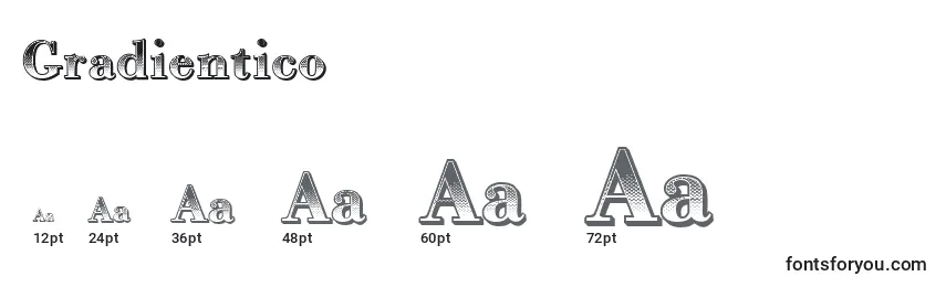 Gradientico Font Sizes
