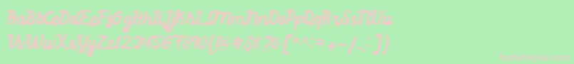 graduation Font – Pink Fonts on Green Background