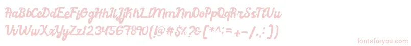 graduation-Schriftart – Rosa Schriften auf weißem Hintergrund