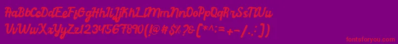 Шрифт graduation – красные шрифты на фиолетовом фоне