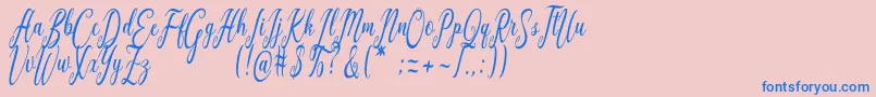Graf Call free Font – Blue Fonts on Pink Background