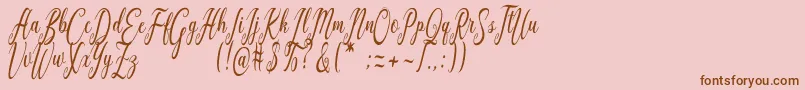 Graf Call free Font – Brown Fonts on Pink Background