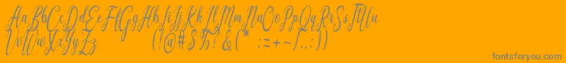 Graf Call free Font – Gray Fonts on Orange Background