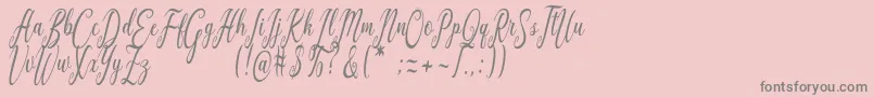 Graf Call free Font – Gray Fonts on Pink Background