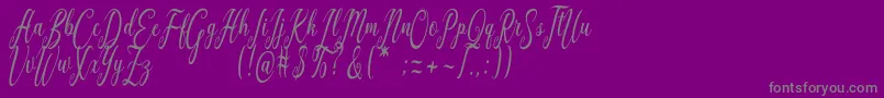 Graf Call free Font – Gray Fonts on Purple Background