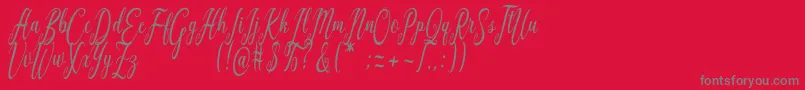 Graf Call free Font – Gray Fonts on Red Background