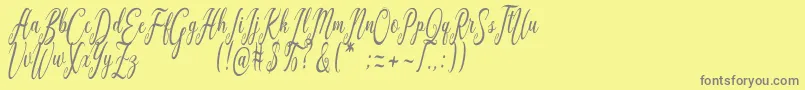 Graf Call free Font – Gray Fonts on Yellow Background
