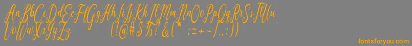 Graf Call free Font – Orange Fonts on Gray Background