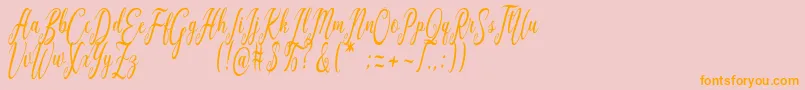 Graf Call free Font – Orange Fonts on Pink Background