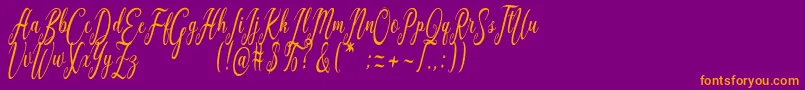 Graf Call free Font – Orange Fonts on Purple Background
