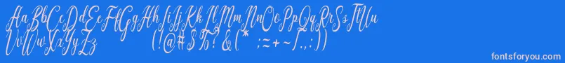 Graf Call free Font – Pink Fonts on Blue Background