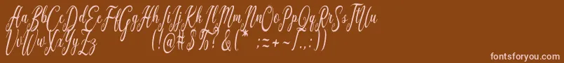 Graf Call free Font – Pink Fonts on Brown Background