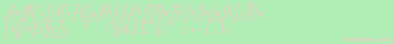 Graf Call free Font – Pink Fonts on Green Background