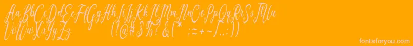 Graf Call free Font – Pink Fonts on Orange Background