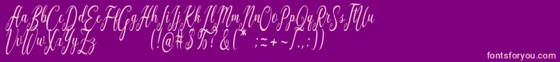 Graf Call free Font – Pink Fonts on Purple Background