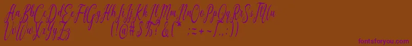 Graf Call free Font – Purple Fonts on Brown Background