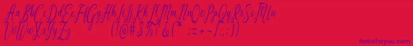 Graf Call free Font – Purple Fonts on Red Background