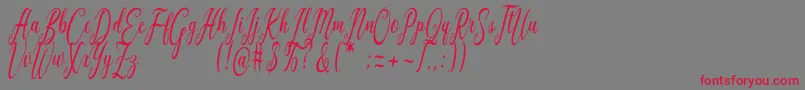 Graf Call free Font – Red Fonts on Gray Background