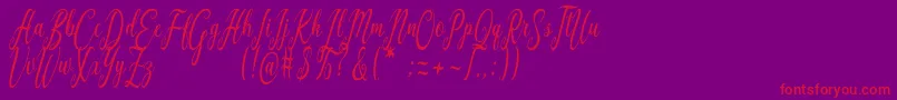 Graf Call free Font – Red Fonts on Purple Background