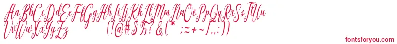 フォントGraf Call free – 白い背景に赤い文字