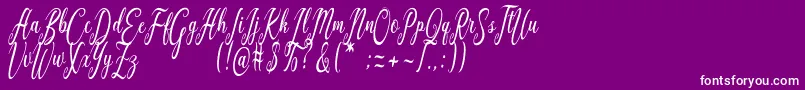 Graf Call free Font – White Fonts on Purple Background
