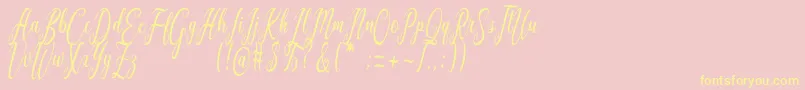 Graf Call free Font – Yellow Fonts on Pink Background