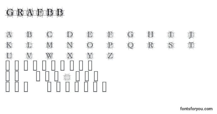 Fuente GRAFBB   (128308) - alfabeto, números, caracteres especiales