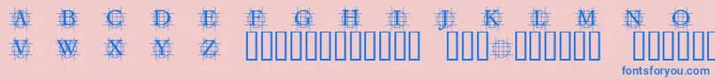 Шрифт GRAFBB   – синие шрифты на розовом фоне
