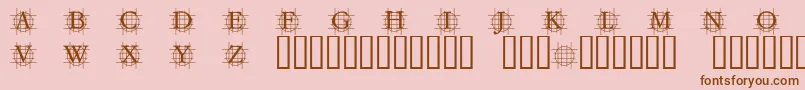 GRAFBB  -fontti – ruskeat fontit vaaleanpunaisella taustalla