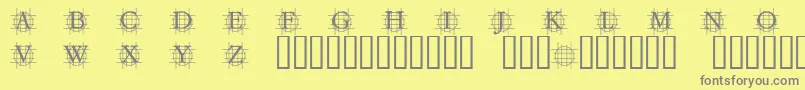 Шрифт GRAFBB   – серые шрифты на жёлтом фоне