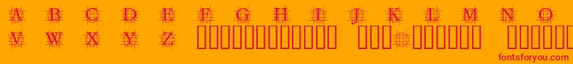 フォントGRAFBB   – オレンジの背景に赤い文字
