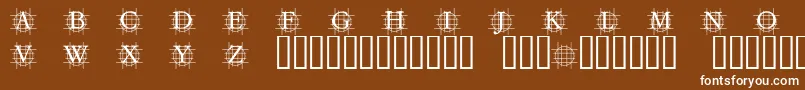 Шрифт GRAFBB   – белые шрифты на коричневом фоне