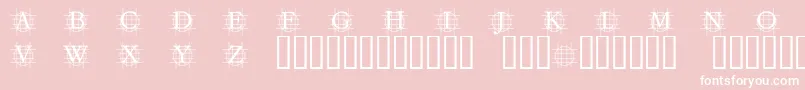 GRAFBB  -fontti – valkoiset fontit vaaleanpunaisella taustalla