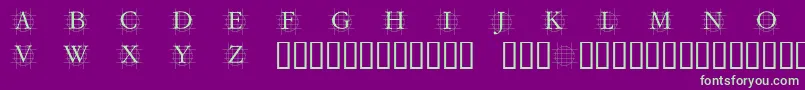 fuente GRAFC    – Fuentes Verdes Sobre Fondo Morado