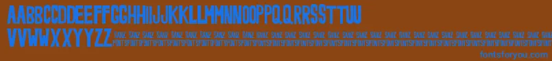 NoveeyBold Font – Blue Fonts on Brown Background