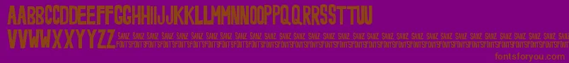 NoveeyBold Font – Brown Fonts on Purple Background