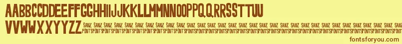 NoveeyBold Font – Brown Fonts on Yellow Background