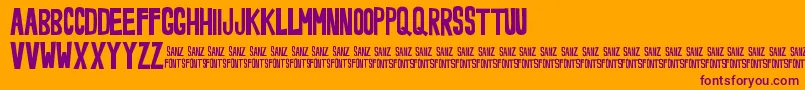 NoveeyBold Font – Purple Fonts on Orange Background