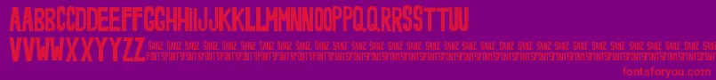 NoveeyBold Font – Red Fonts on Purple Background