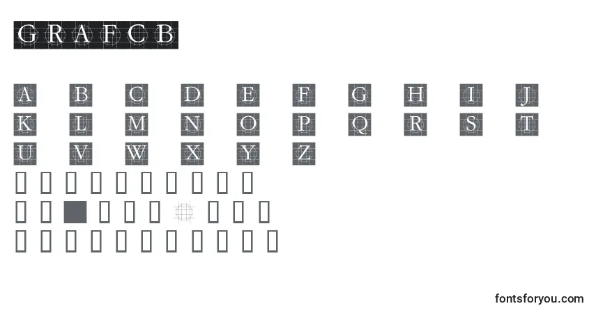 Czcionka GRAFCB   (128310) – alfabet, cyfry, specjalne znaki