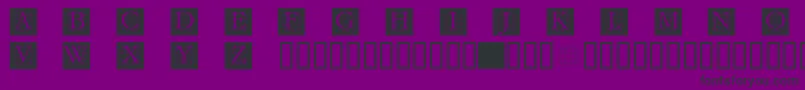 フォントGRAFCB   – 紫の背景に黒い文字